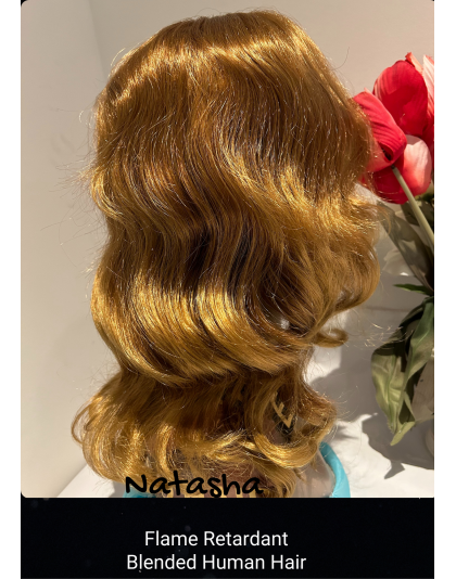 Curly Natasha Hand Made Fiber High Human Hair Quality Wigs Beauty Color Shown